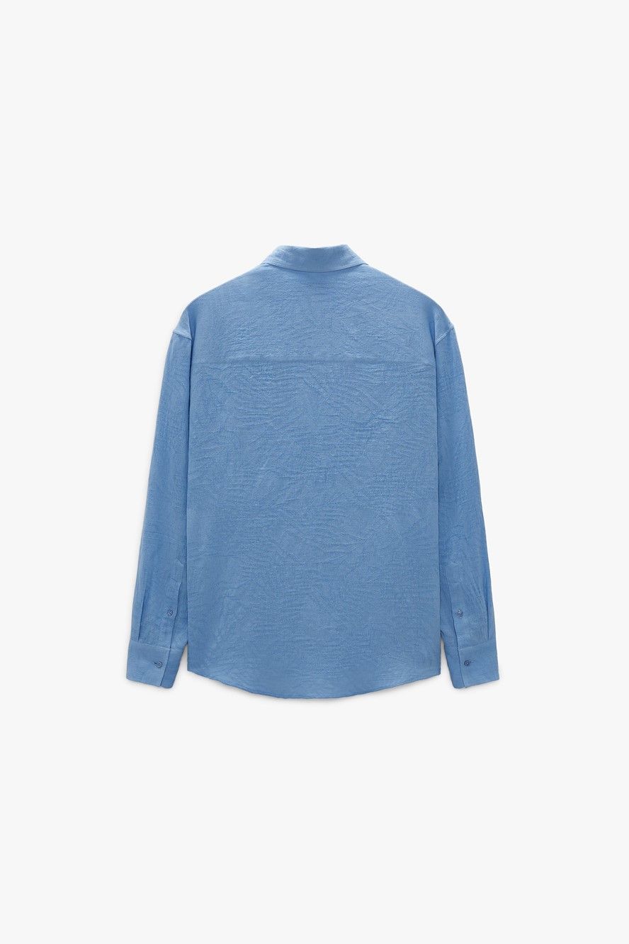 ZARA PALM TREE JACQUARD SHIRT