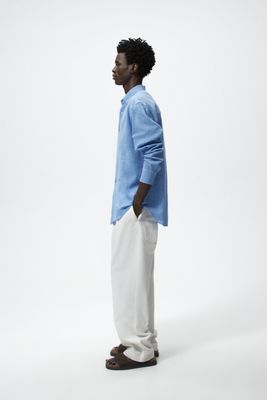 ZARA PALM TREE JACQUARD SHIRT