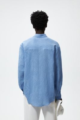 ZARA PALM TREE JACQUARD SHIRT