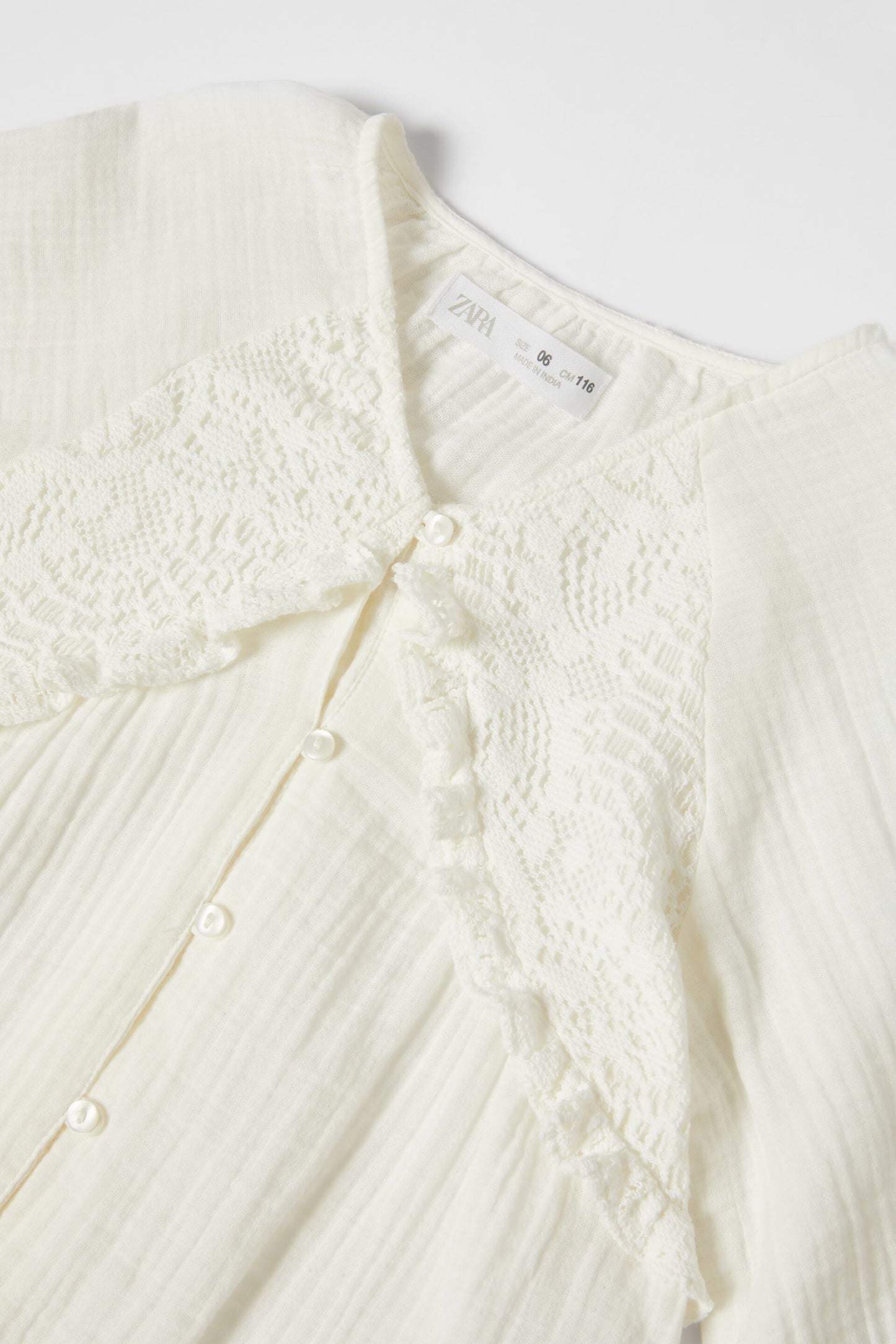 ZARA EMBROIDERED MUSLIN BLOUSE | ZARA GIRL