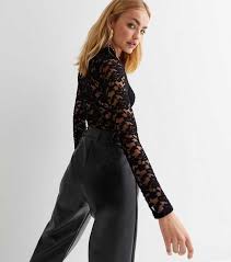 ZARA BLACK LACE BODYSUIT