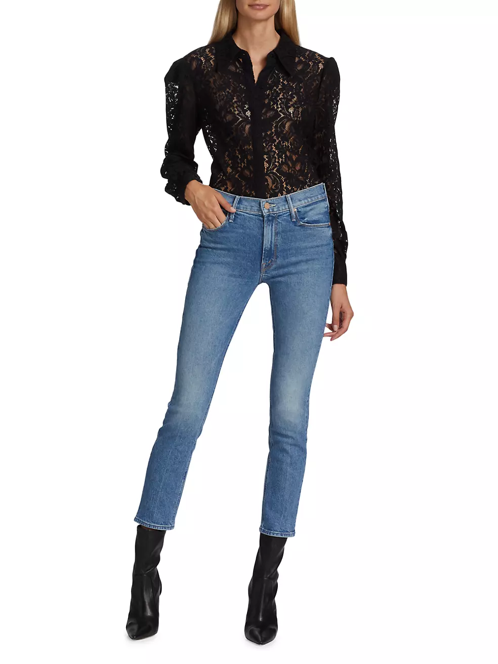 ZARA BLACK LACE BODYSUIT
