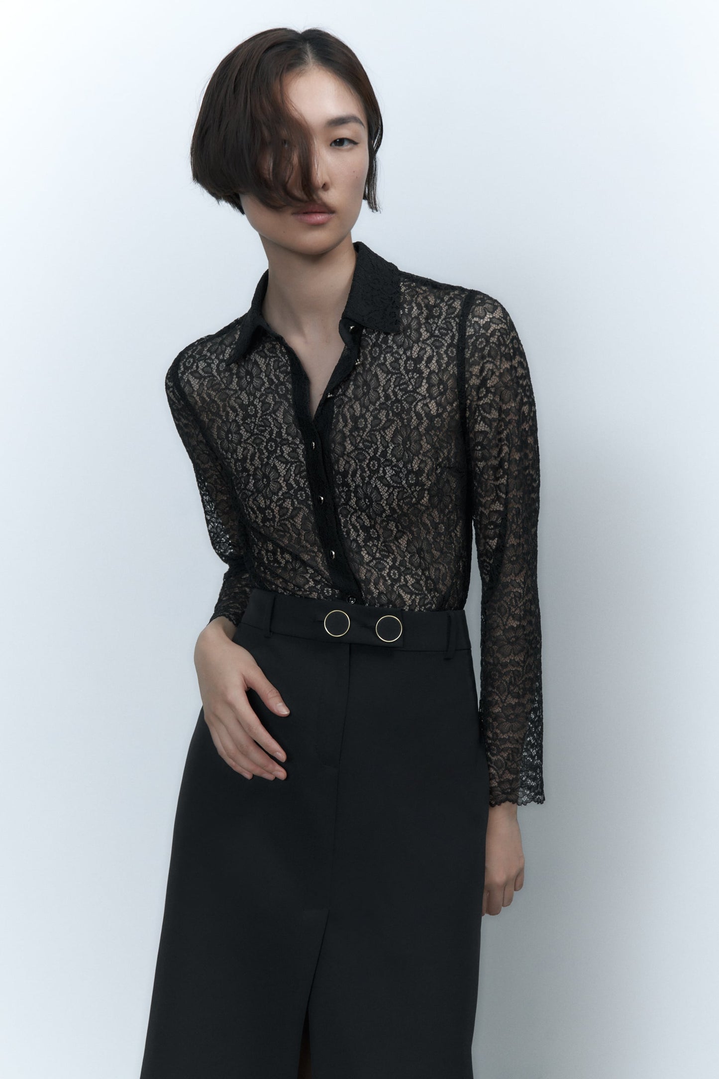 ZARA BLACK LACE BODYSUIT