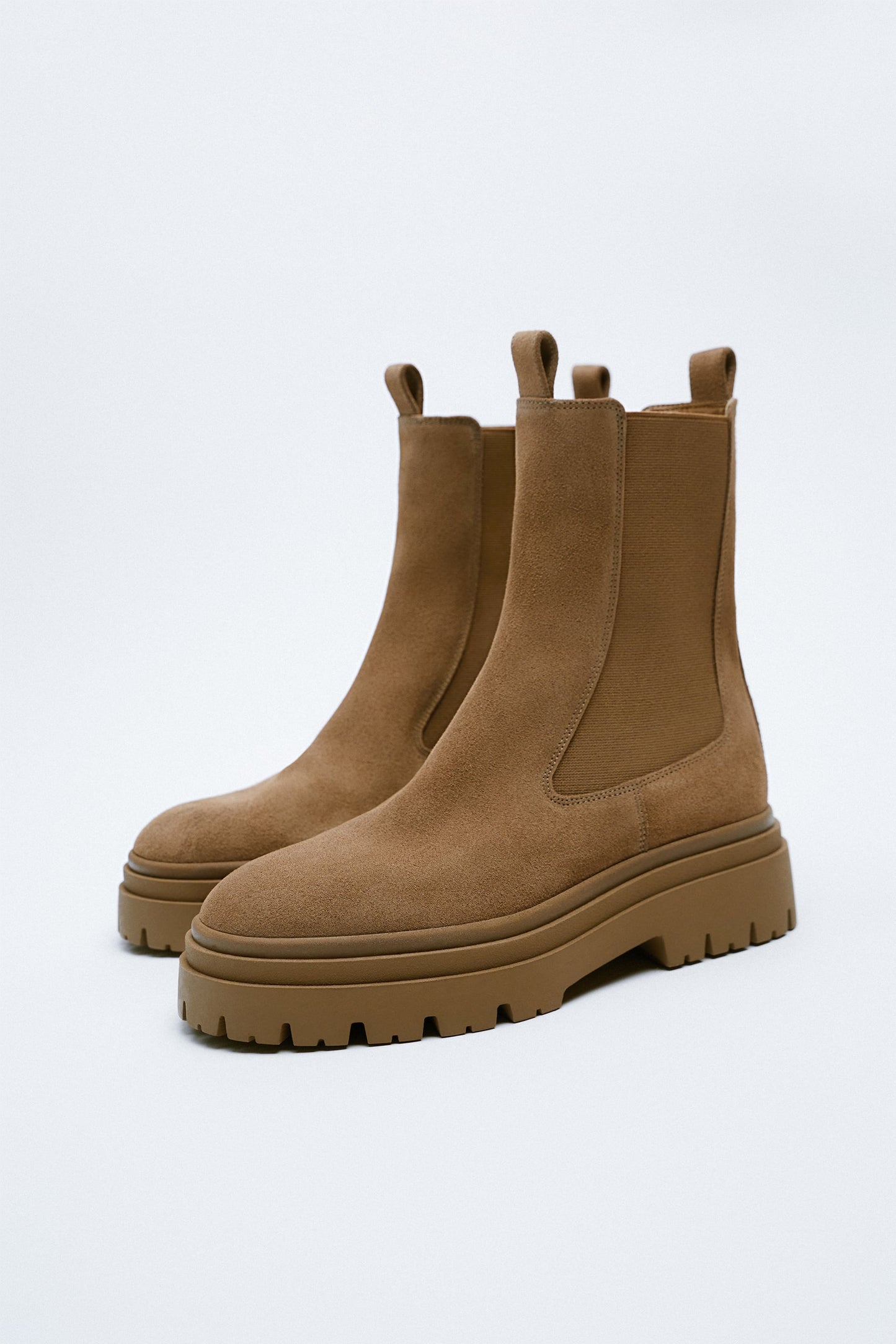 ZARA LEATHER LUG ANKLE BOOTS | ZARA BOOTS