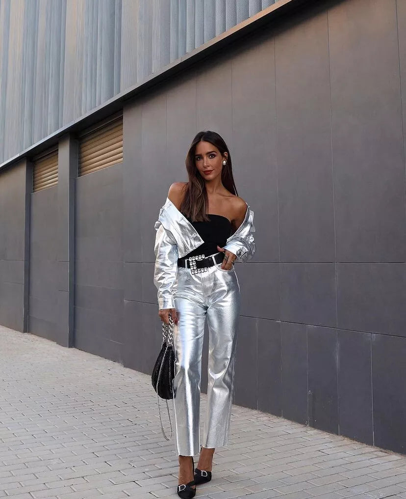 ZARA METALLIC CROPPED JACKET | ZARA JACKETS