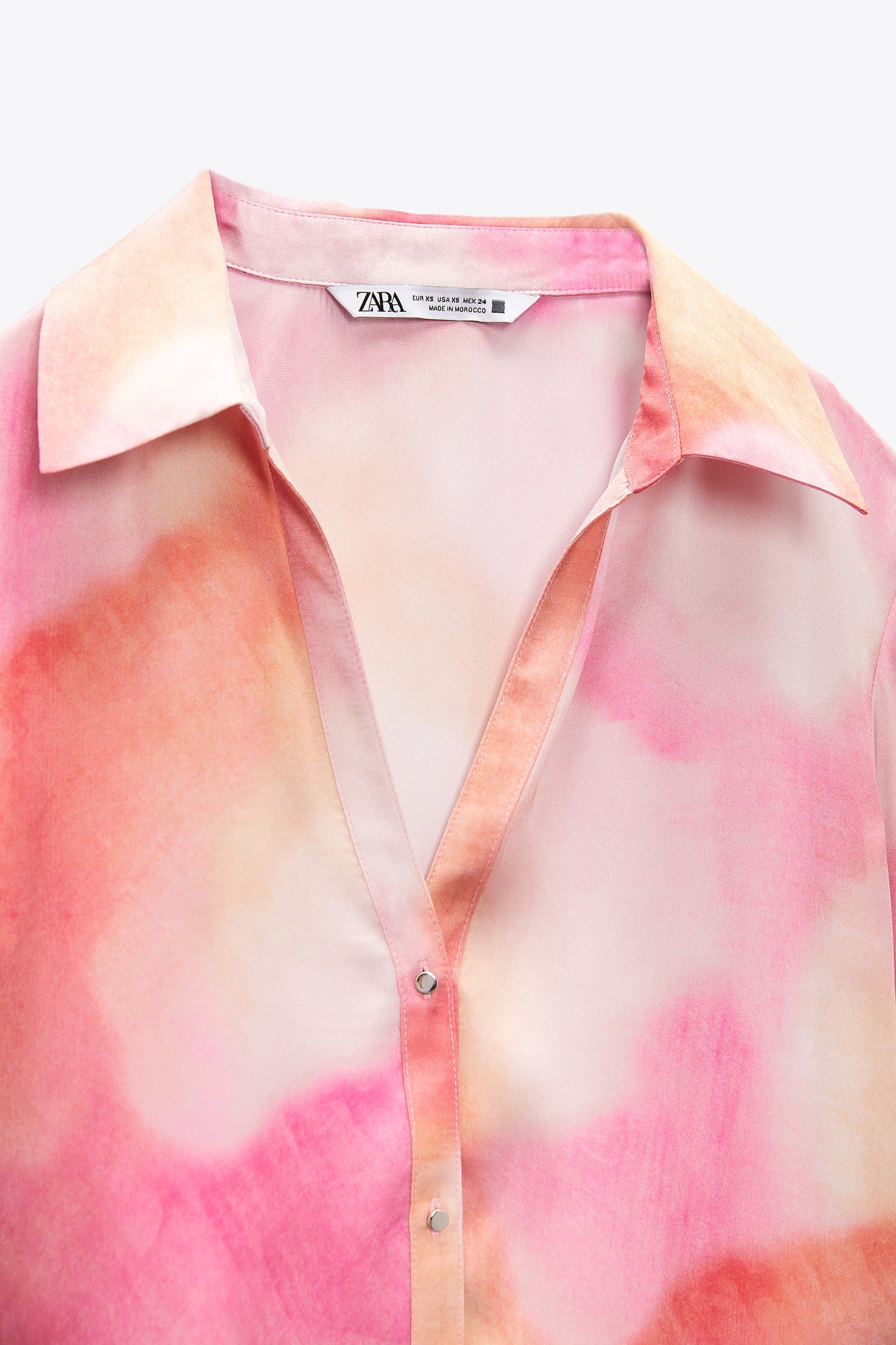 ZARA TIE-DYE PRINT BLOUSE