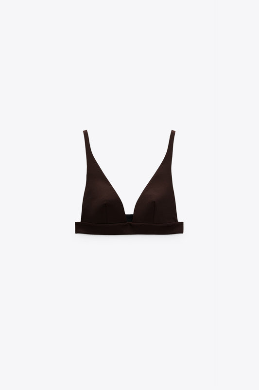 ZARA TRIANGLE BRALETTE CROP TOP