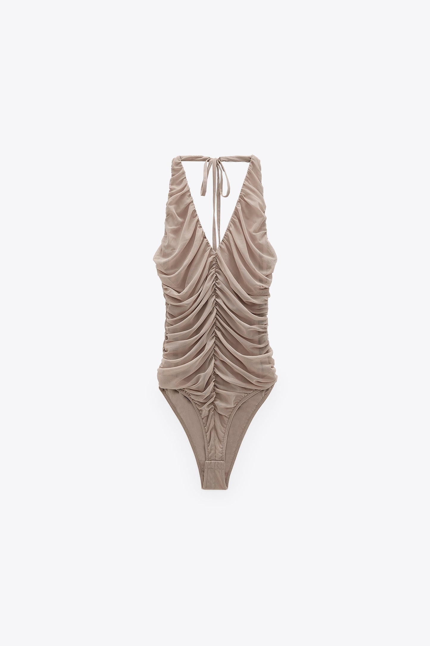 ZARA DRAPED TULLE BODYSUIT