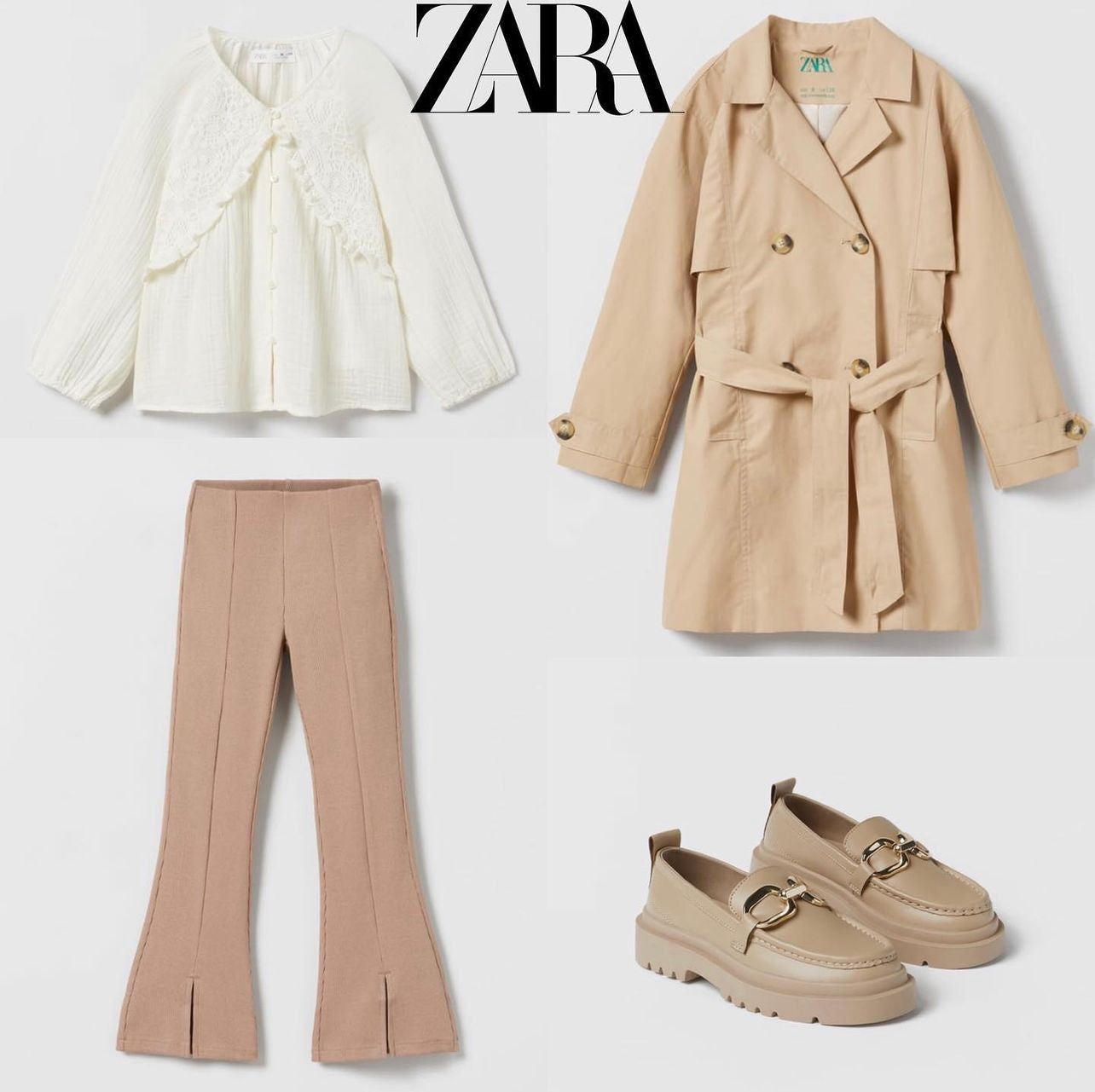 ZARA EMBROIDERED MUSLIN BLOUSE | ZARA GIRL