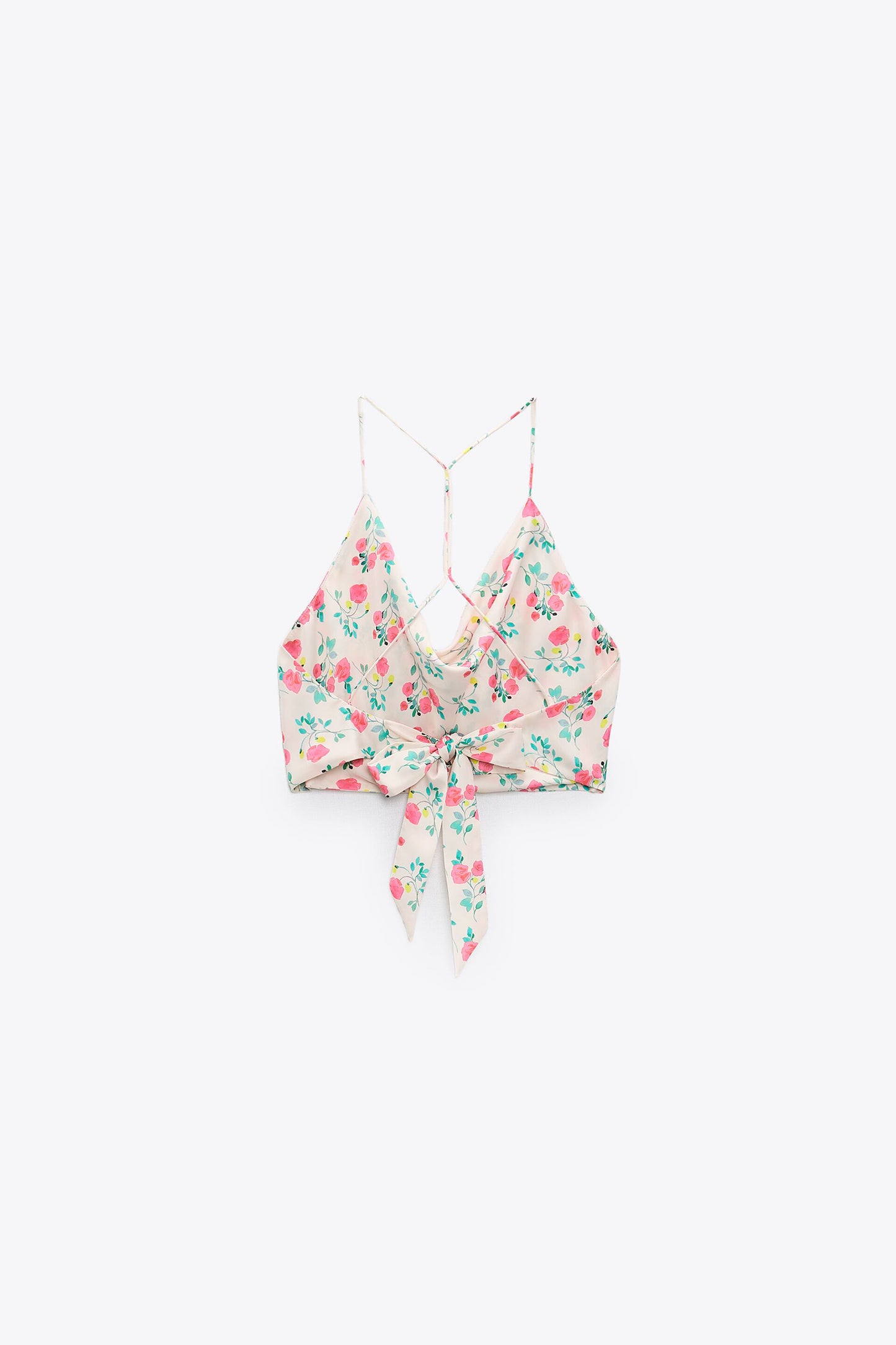 ZARA FLORAL PRINT CROP TOP