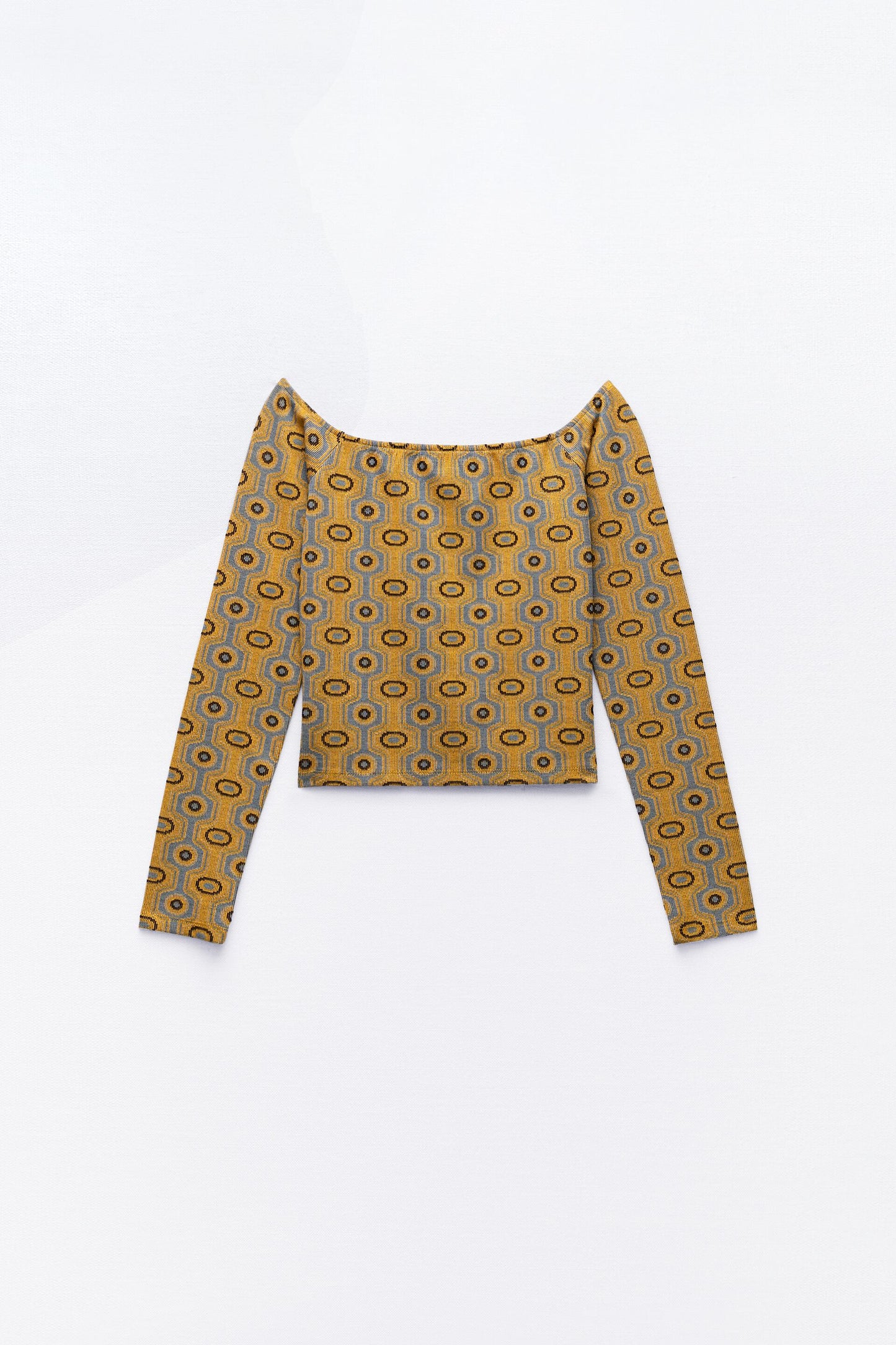 ZARA KNIT RETRO | JACQUARD TOP