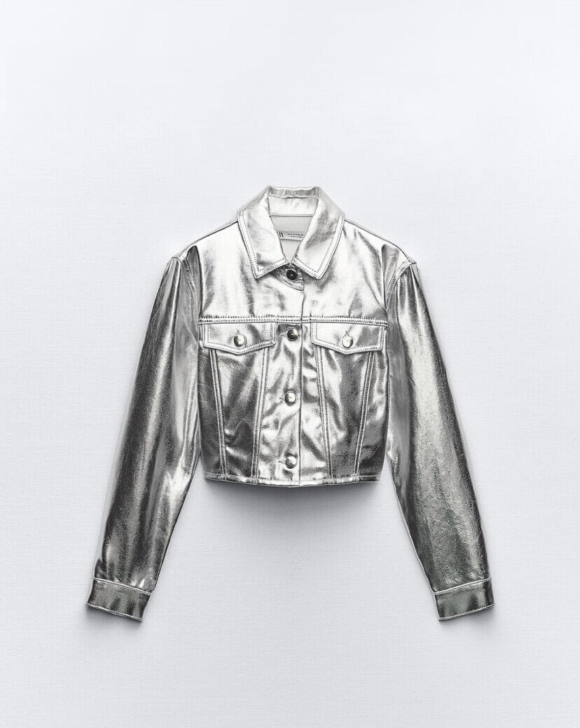 ZARA METALLIC CROPPED JACKET | ZARA JACKETS