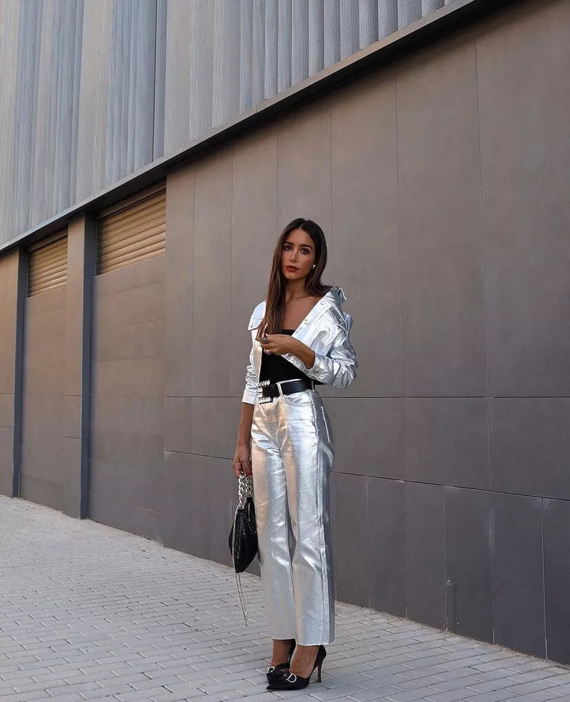 ZARA METALLIC CROPPED JACKET | ZARA JACKETS