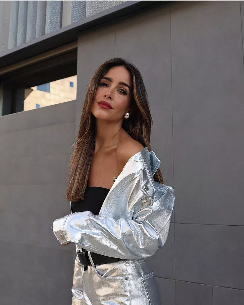 ZARA METALLIC CROPPED JACKET | ZARA JACKETS