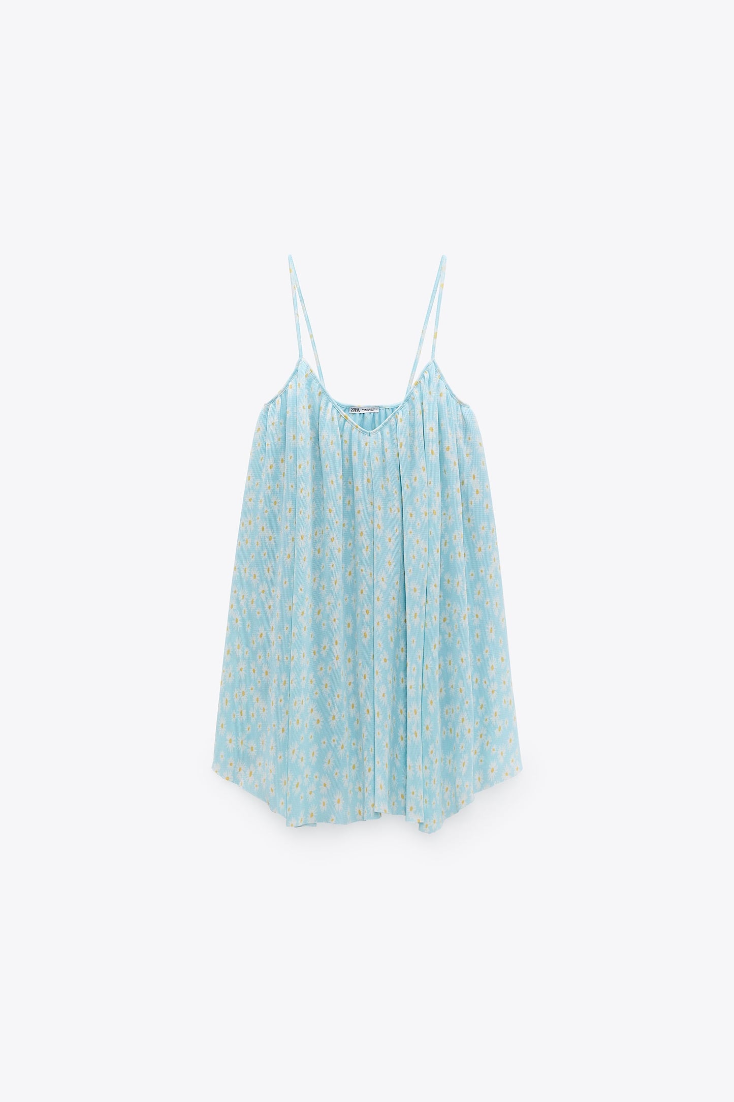 ZARA PLEATED PRINTED DRESS |ZARA DAISY PRINT DRESS