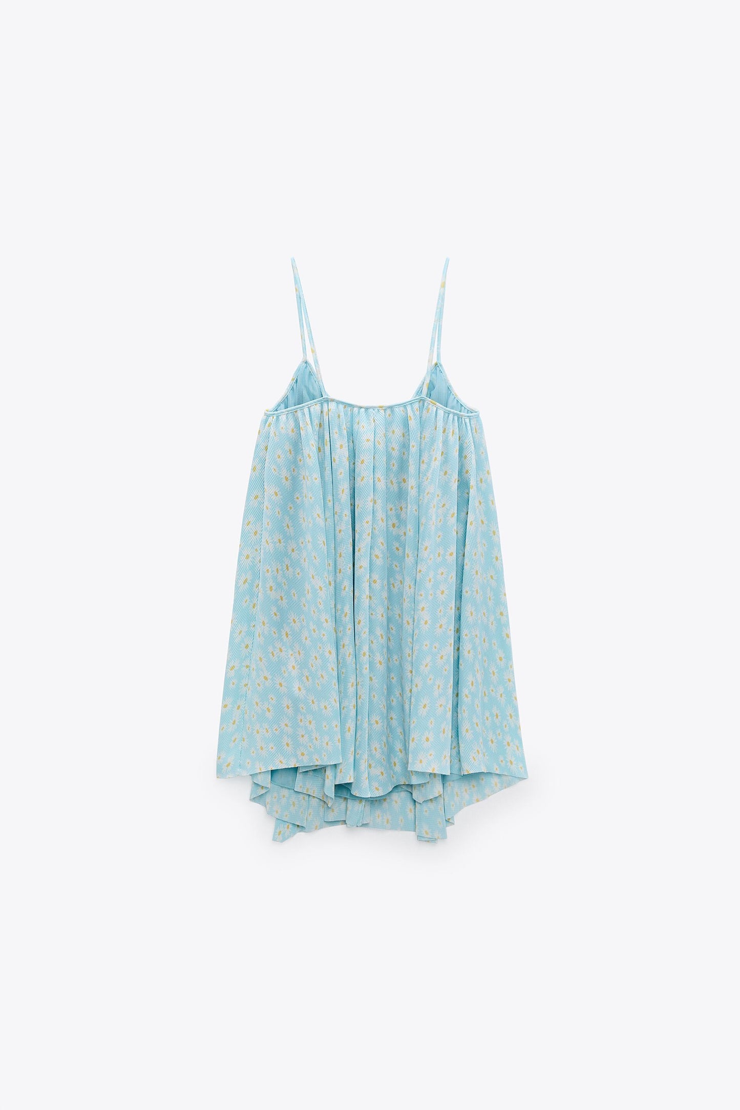 ZARA PLEATED PRINTED DRESS |ZARA DAISY PRINT DRESS