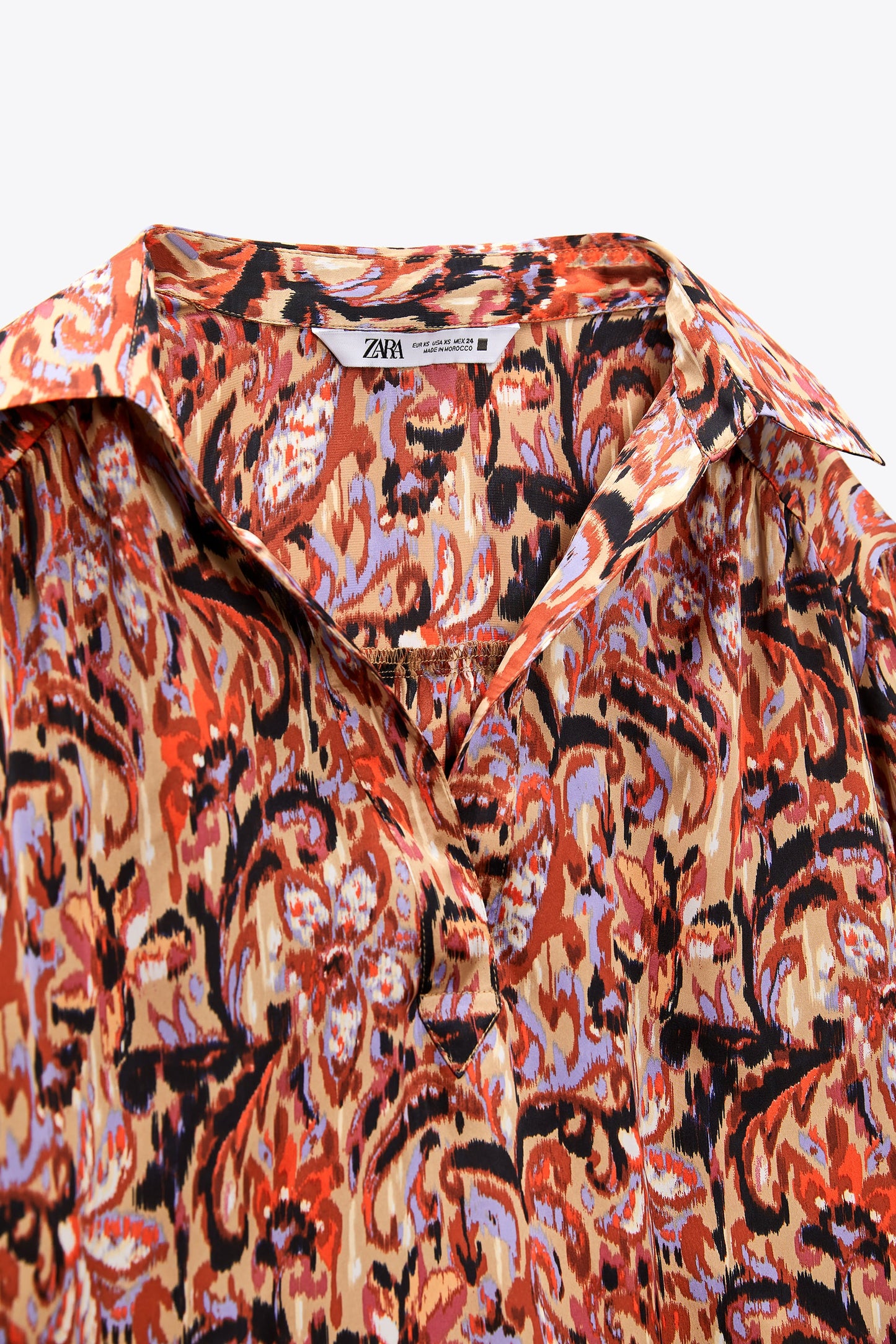 ZARA FLOWY PRINTED BLOUSE