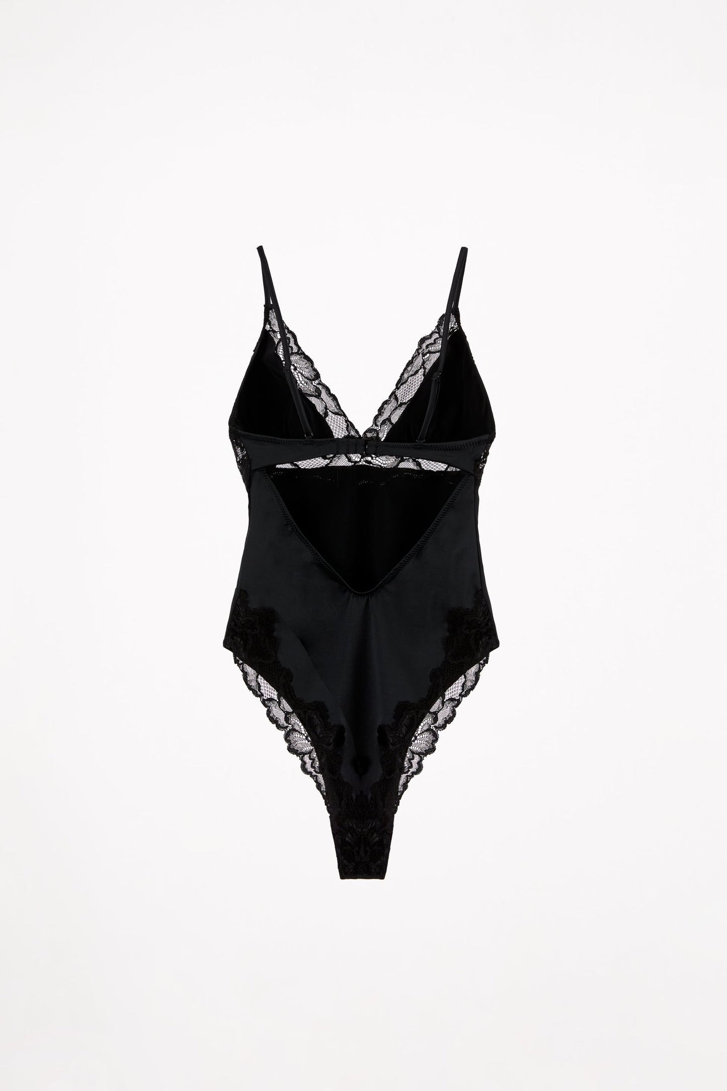 ZARA SATIN EFFECT LACE BODYSUIT