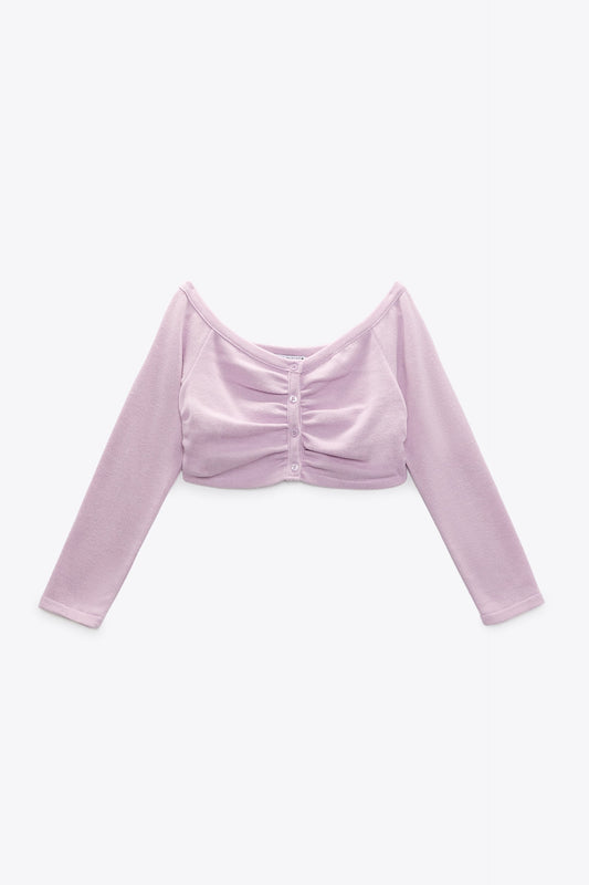 ZARA SOFT RUCHED CARDIGAN | ZARA CARDIGAN