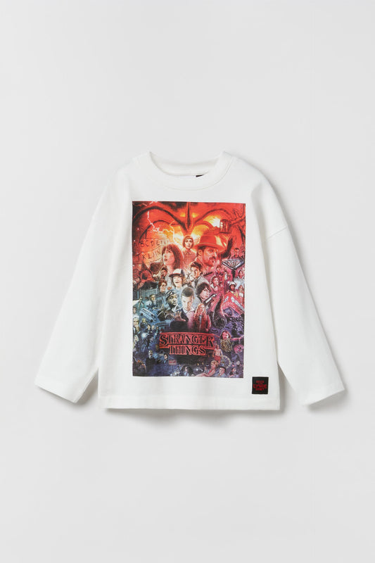 ZARA T-SHIRT WITH "STRANGER THINGS" EMBROIDERED TM ©️ NETFLIX