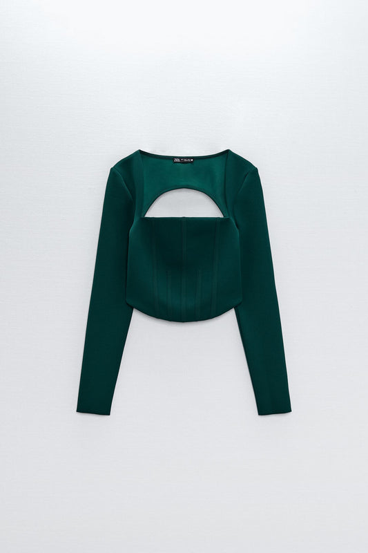 ZARA TOP WITH OPENING | ZARA CUT OUT TOP