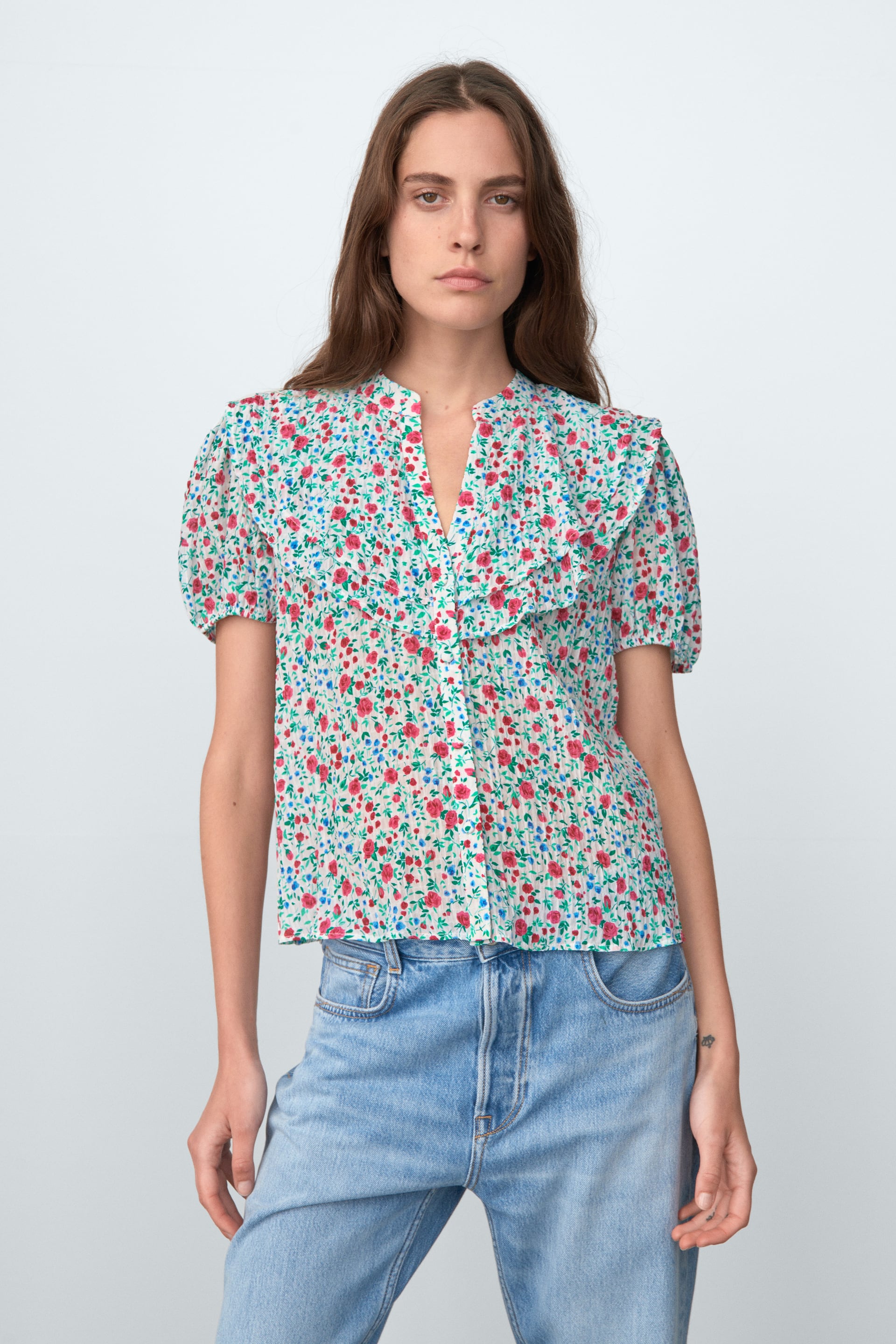 Zara clearance chiffon top