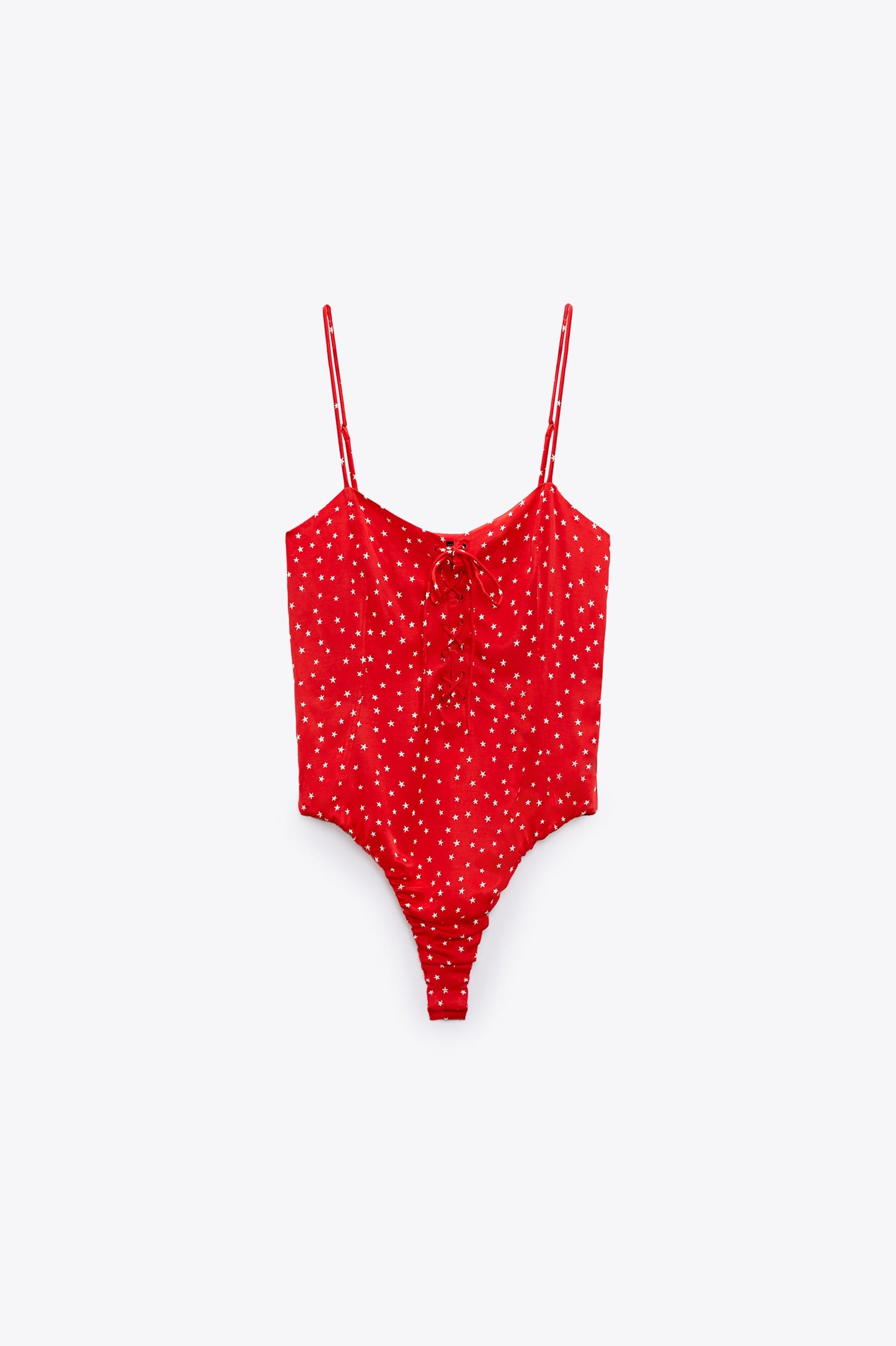 ZARA SATIN EFFECT STAR BODYSUIT