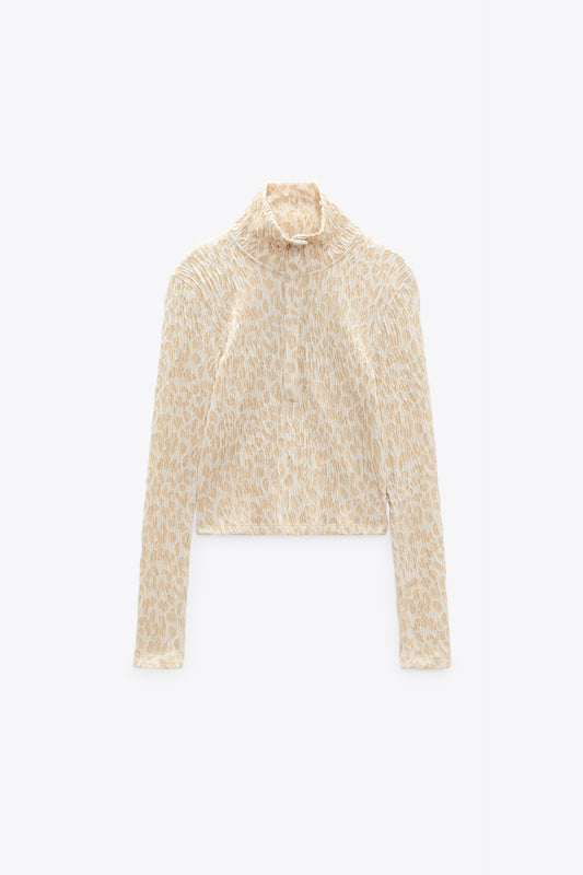 ZARA TOP JACQUARD