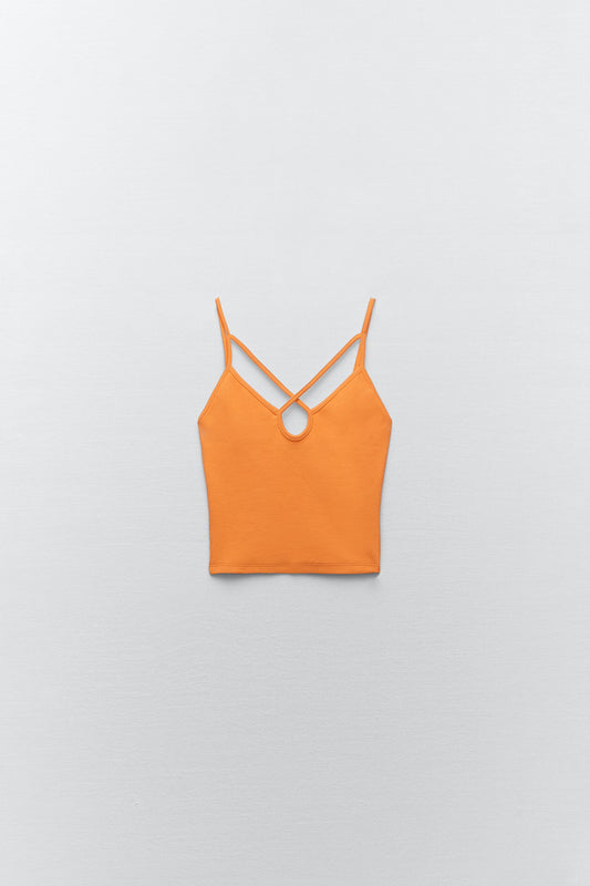 ZARA CROSSED STRAP TOP