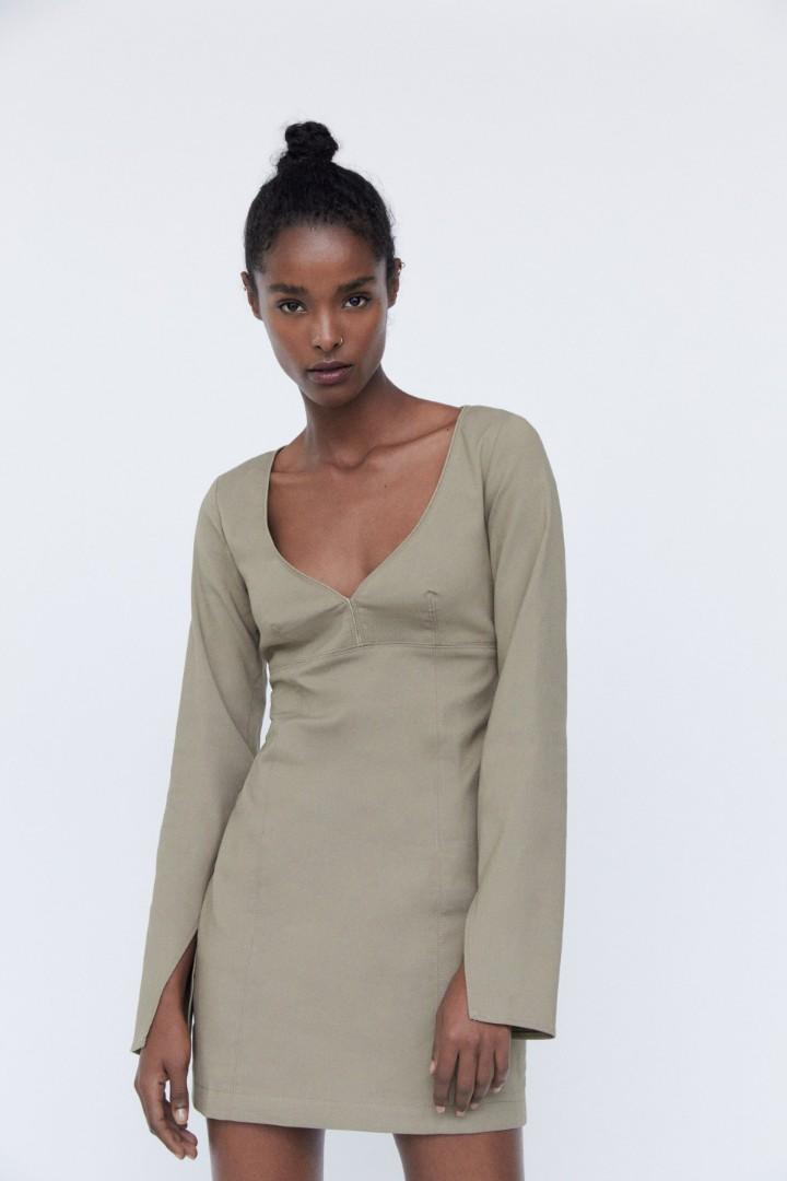 Zara short hot sale sleeve dress