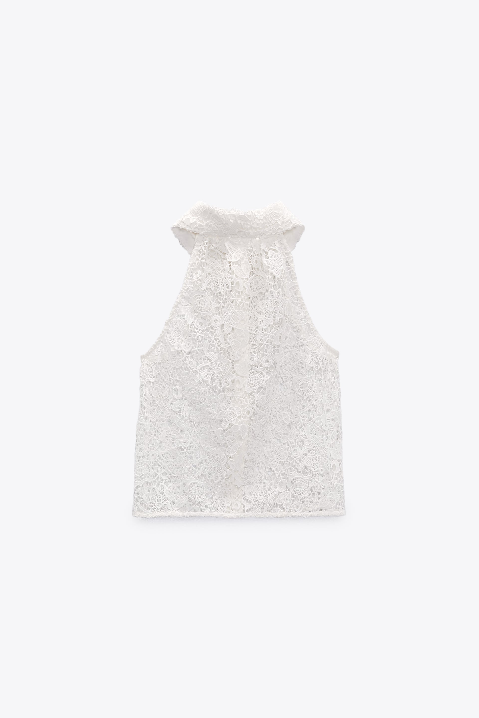 Zara white crochet store top