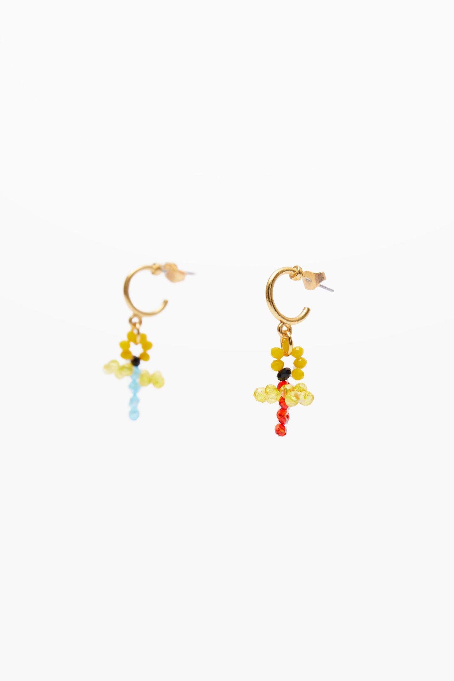 ZARA PACK OF BEADED HOOP EARRINGS